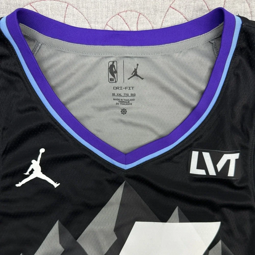 Jordan Utah‎ Jazz Jersey Black Walter Clayton Jr 13 Statement / Mens XXL